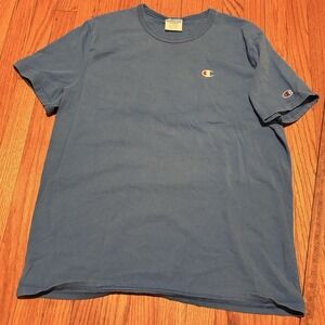 Vintage 90s‎ Champion Shirt L/XL 22x29 Blue